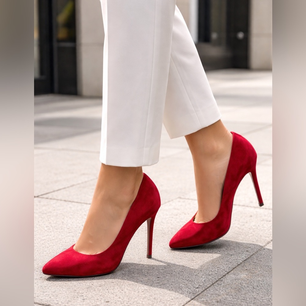 Victoria Secret’s Elegant Red Suede Heels